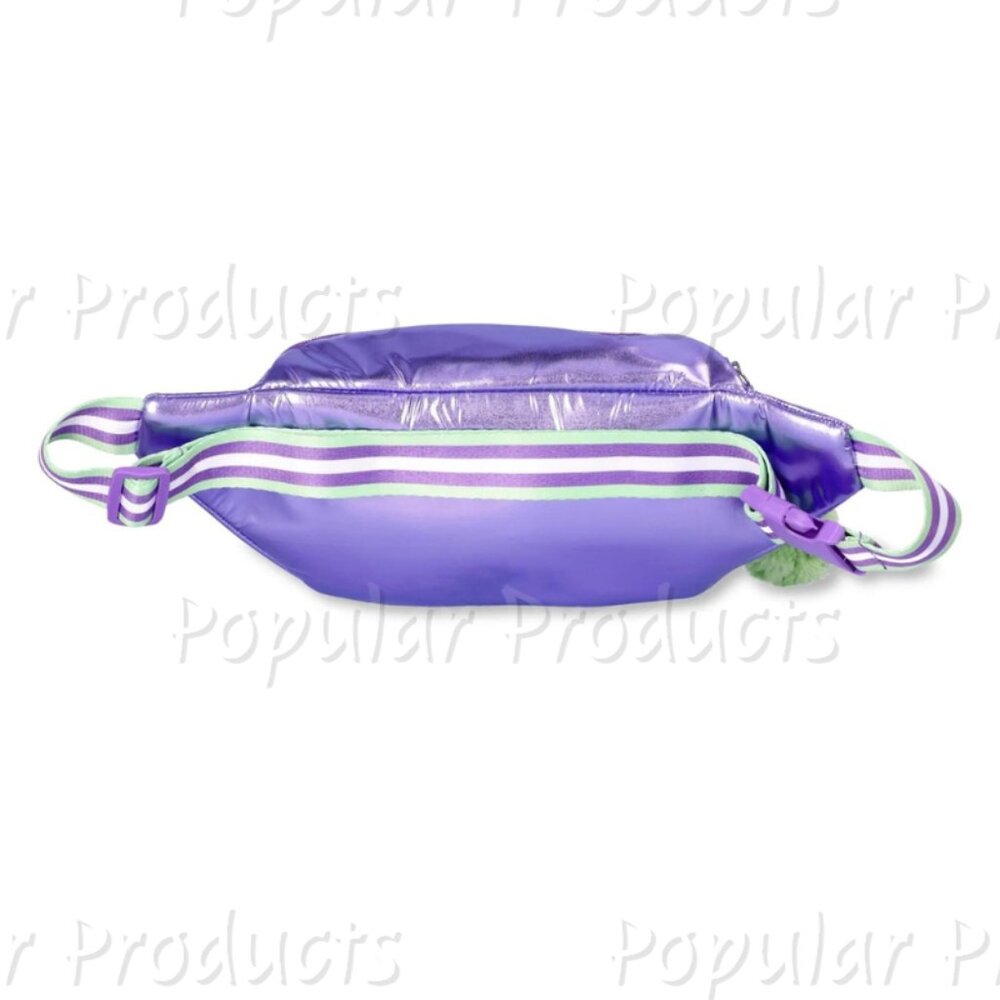Justice | Minecraft Colorblock Sling Bag, Purple/Green - Picture 3 of 4